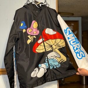 Black Smurfs Windbreaker Jacket